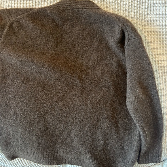 Aritzia Merino wool Wilfred chocolate sweater - Picture 3 of 5